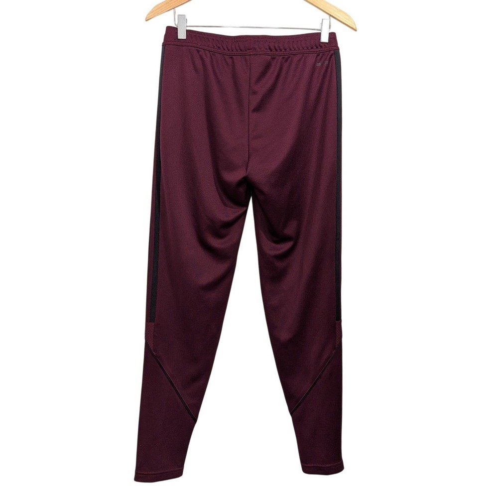 Adidas Track Pants Maroon AEROREADY Tapered Side Stripe HR7119 - Small - Picture 3 of 7